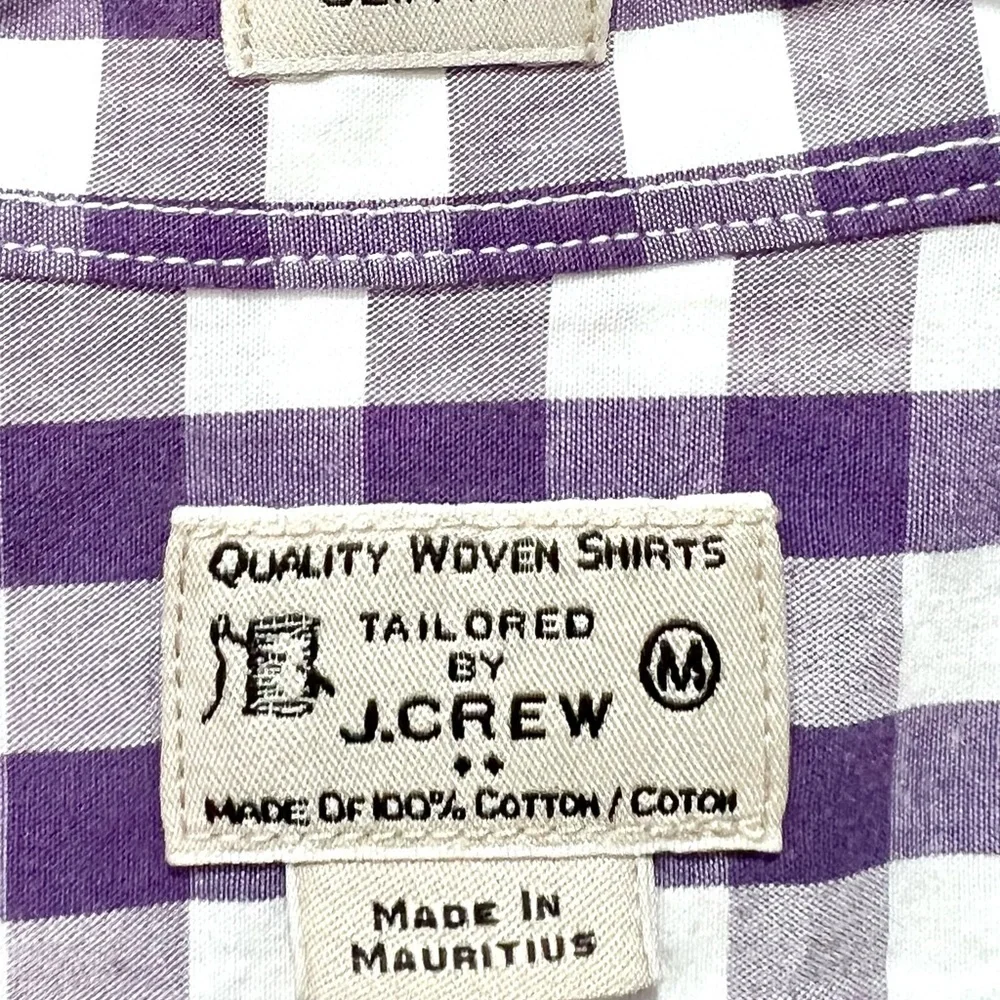 J. Crew‎ Men's Purple Gingham Button Down Shirt M